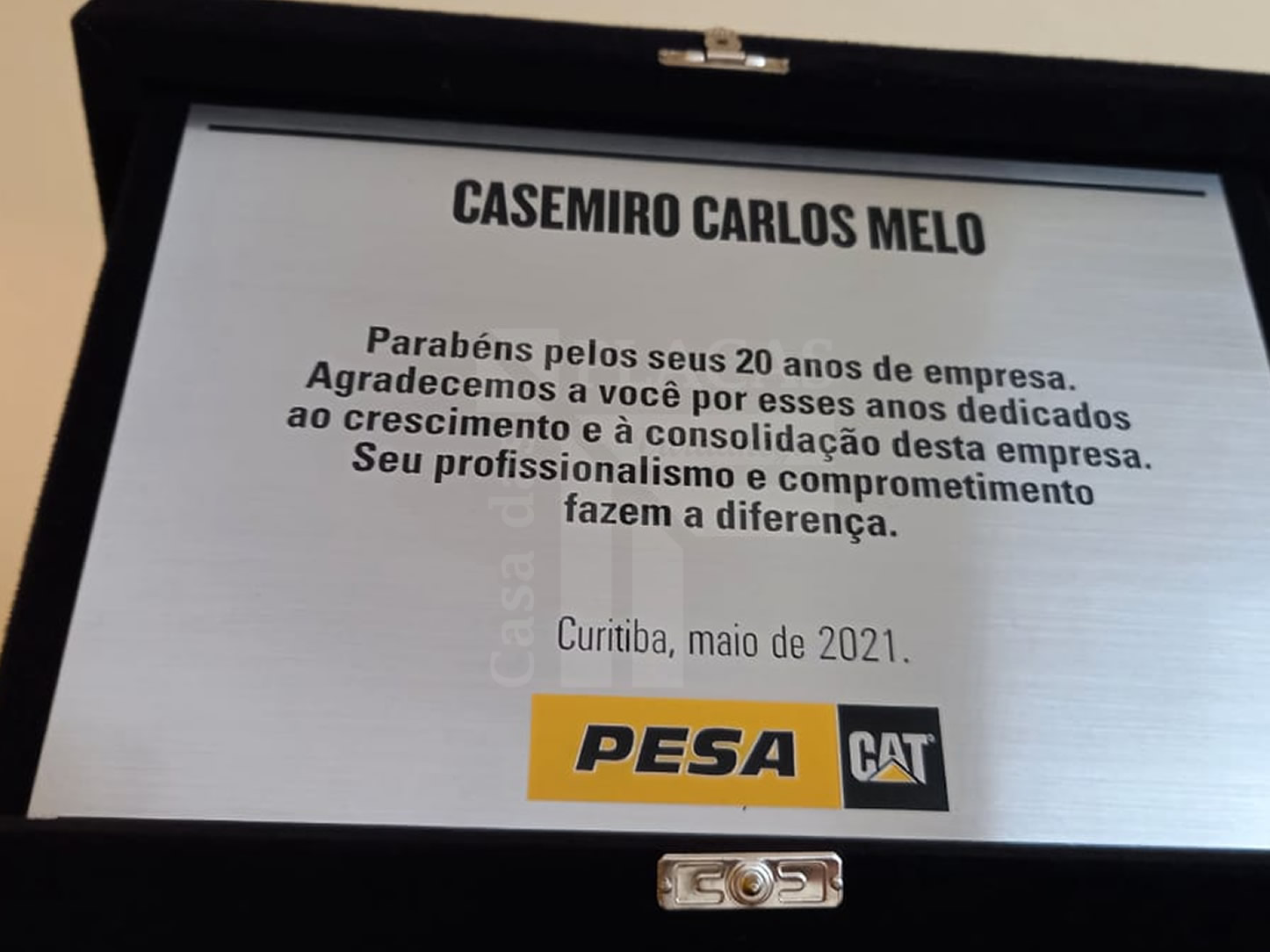 Placa comemorativas em Aço