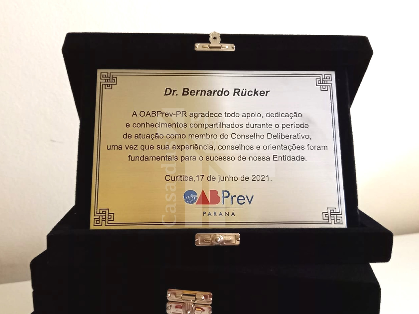 Placa comemorativas em Aço OAB