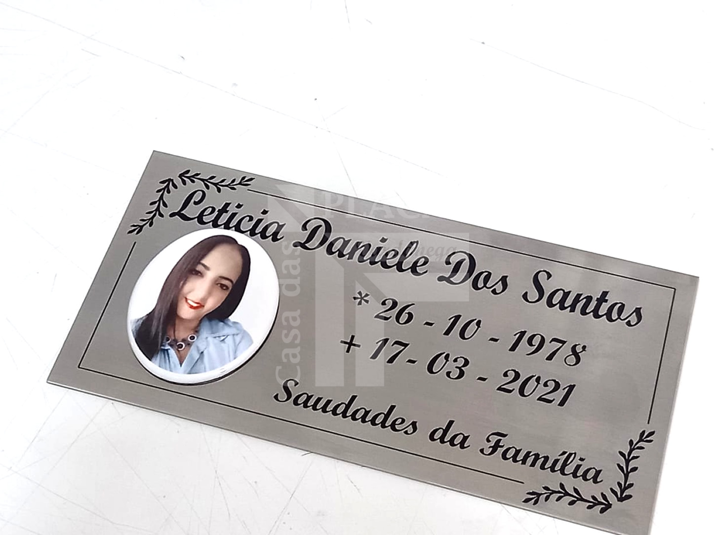 Placa Póstuma Aço 1978