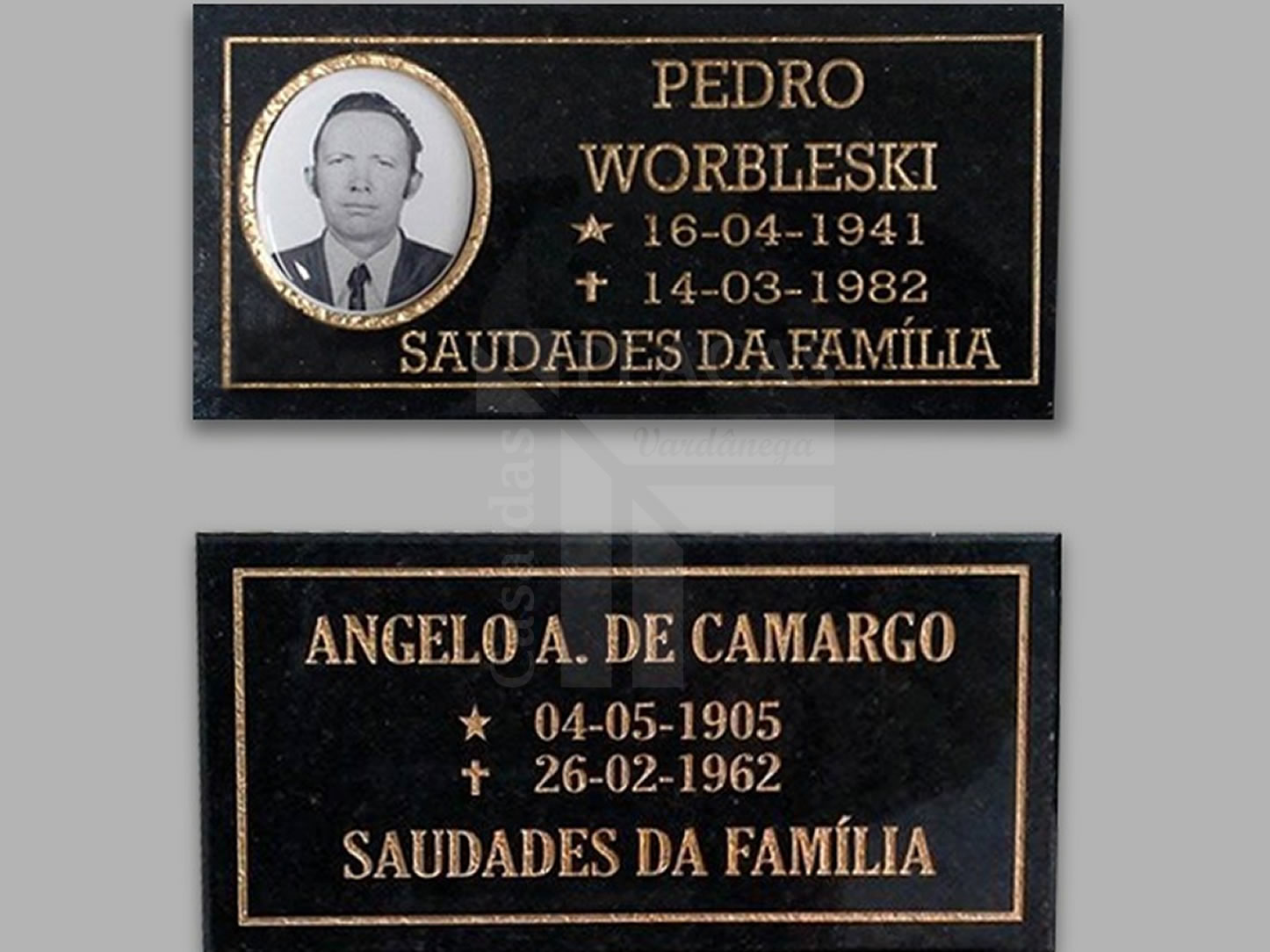 Placa Póstumas em Granito ou Mármore 